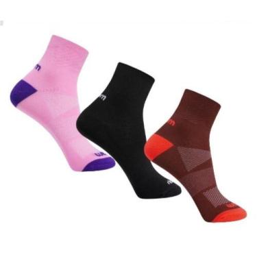 Imagem de Kit 3 Meias Dupla Camada Anti Bolhas Corrida Fitnes Rikam