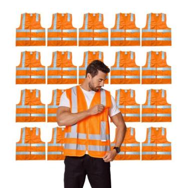 Imagem de Kit 20 Colete Blusão de Poliéster Liso com 1 Bolso Uniforme Trabalho C