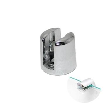 Imagem de Suporte Para Vidro 12 Mm Boca de Jacaré Cromado Redondo - Bigfer