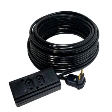 Imagem de Extensão Elétrica 10A Reforçada 10M Pp 2X2,5Mm 2 Tomadas 90º
