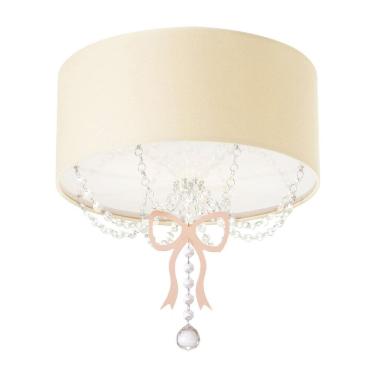 Imagem de Lustre Plafon Infantil Tom Luz Laço Cúpula Cru 30cm