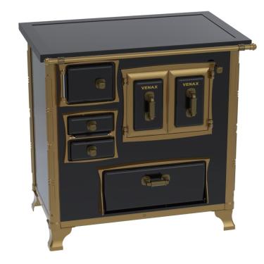 Imagem de Fogao a Lenha Venax GII n 1 Renaissance Premium Preto SD