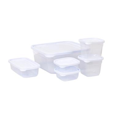 Imagem de Kit 6 Potes Essencial Linha Mais Plasvale Rosa