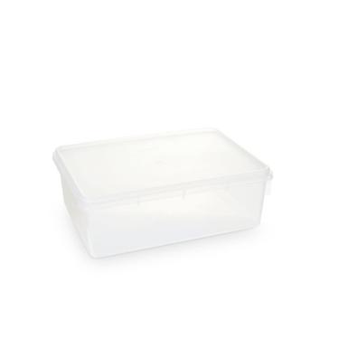 Imagem de Caixa Plástica Organizadora Empilhável E Hermética Com Tampa 3,5l Plasvale - 27,2x17x9,...