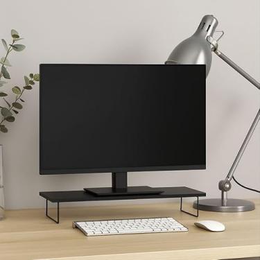 Imagem de Suporte pra Monitor Notebook Computador Home Office MDF Criare ou Bandeja de Café da Manhã Escritório Quarto (Preto)