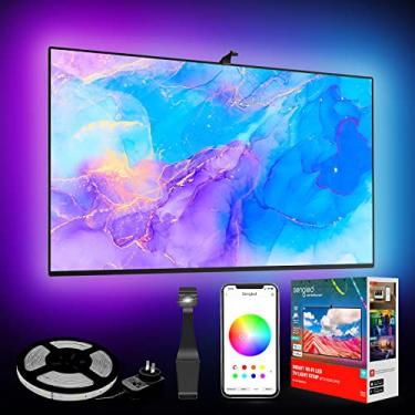 Imagem de Sengled Luzes LED de TV Envisual (suporte de sincronização de TV off-line), retroiluminação LED de TV com câmera para TVs de 40 a 45 polegadas, luzes RGB WiFi ambiente inteligente, funciona com Alexa