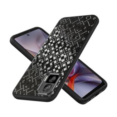 Imagem de Compatível com Motorola Edge 30 Neo capa de telefone TPU silicone macio + reflexo traseiro 3D fosco anti-impressões digitais