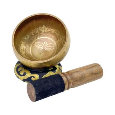 Imagem de Conjunto De Tigela Tibetana Flor Da Vida Para Meditação, Yoga, Alívio 