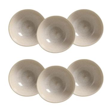 Imagem de Conjunto de Cumbucas Porto Brasil Coup Stoneware Latte 360ml - 6 Peças	