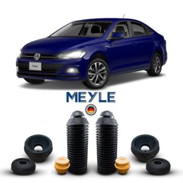 Imagem de Par Kit Coxim Suporte Meyle Rolamento Batente Coifa Suspensão Dianteir