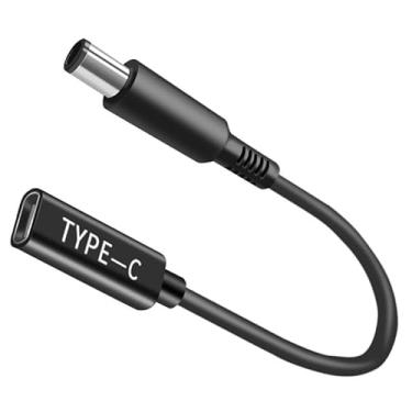 Imagem de Cabo conector de 100 W 19,5 V CC 7,4 x 5,0 mm, adaptador de carregamento para laptop 19,5 V USB C 7,4 x 5,0 mm, adaptador PD USB-C para 7,4 x 5,0 mm feito para laptop Dell Latitude série