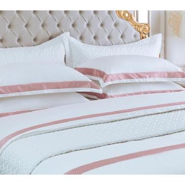 Imagem de FRONHA SIRENA BARI ROSA 100% ALGODÃO CETIM 400 FIOS 50X90