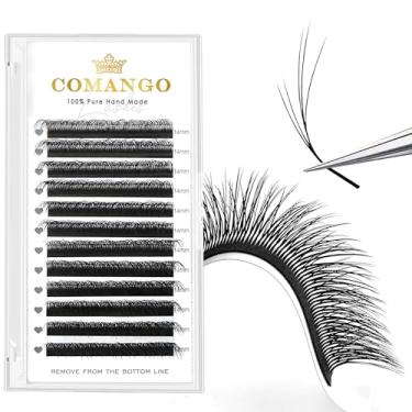 Imagem de CoMango Extensão de cílios olho de gato raposa extensão de cílios 5D multicamadas em forma de YY vison ventiladores de cílios pré-fabricados C/D encaracolado natural fofo feito à mão leques de cílios