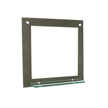 Imagem de Espelho Para Banheiro Com Prateleira 40Cm Ouro Envelhecido