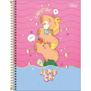 Imagem de Caderno Espiral Capa Dura Universitário 1 Matéria Capyclub 80 Folhas -