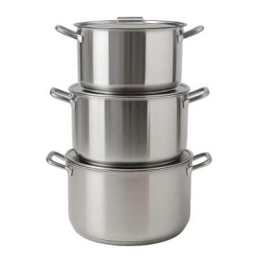 Imagem de Jogo De Panela De Alumínio Grande Kit Feijoada Caldo 3 Peças - Panela 