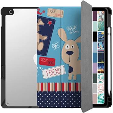 Imagem de DuraSafe Cases Para iPad 7ª 8ª geração 2019/2020/2021-10,2 polegadas [iPad 9 8 7] A2602 A2270 A2197 MW742LL/A MYLC2LL/A MK2L3LL/A MK2L3LL/A Suporte de lápis macio com capa traseira de PC - estampa