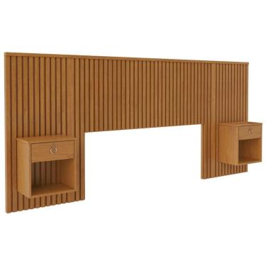 Imagem de Cabeceira Sonhar Ripada Com Mesa Cinamomo Jcm Movelaria