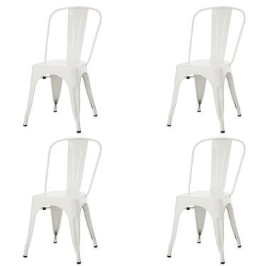 Imagem de Kit 4 Cadeiras ANM6671F Tolix Iron Titan Anima Office Ferro Pintura Epóxi Branco