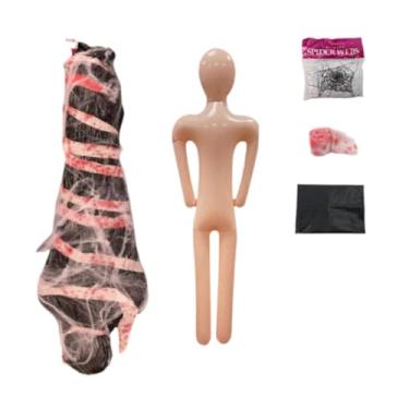 Imagem de MotiveTech Manequim inflável de Halloween, boneco de corpo inflável, adereços de cosplay para decoração de feriados ao ar livre e quintal, Style C