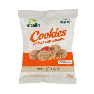 Imagem de Cookies Sem Glúten Linhaça Dourada e Castanha Vitalin  90g
