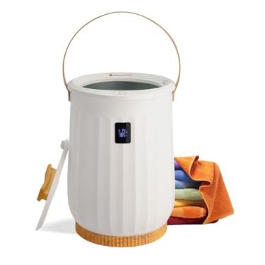 Imagem de GODECOR Aquecedor de toalhas estilo balde, aquecedor de toalhas grande portátil com temporizador ajustável, visor de LED, trava de segurança para crianças, cabe até duas toalhas grandes para banheiro