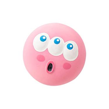 Imagem de Generic Bolas de Cães de Peças de Cães de Busca Interativa, Durável Latex Squeaky Toy Ball Resistência à Bola para Suprimentos para Animais de Estimação (Rosa)