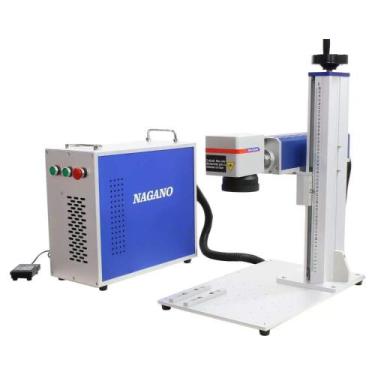 Imagem de Máquina de Gravação Laser Metais Fiber Portátil 50w com Entrada Eixo R