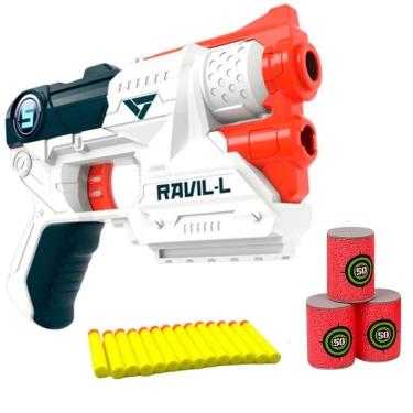 Imagem de Brinquedo Pistola Com Dardos De Espuma Com Alvos Presente