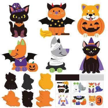 Imagem de Kit de artesanato Copkim Halloween Pet Magnet Kids, 30 conjuntos