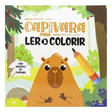 Imagem de Livro De Colorir Capivara Com Acetato 50 Folhas Capa Dura - PC Master