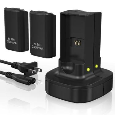 Imagem de Estação de carregamento duplo de carregador de bateria para Xbox 360 -