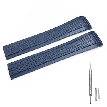 Imagem de CYKLDS Pulseira de relógio de borracha de substituição para Patek Aquanaut Philippe - Pulseira de silicone de 21 mm compatível com PP 5164A 5167A, pulseira de relógio