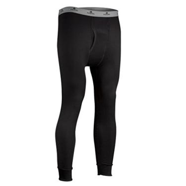 Imagem de Indera Calça masculina térmica de poliéster de lã de peso militar, preta, GG