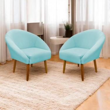 Imagem de Kit 2 Poltronas Decorativa Para Sala Recepção Manicure Consultório Ste