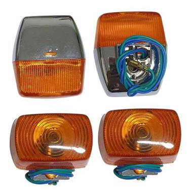 Imagem de Pisca Bros 125/150/Xr 200/Tornado/Xlr/Pop Cromado 4 Peças - Valplas/Pl