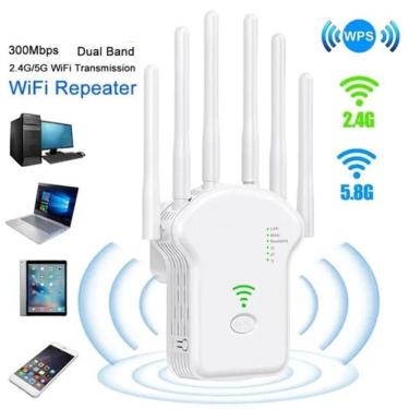 Imagem de Repetidor Amplificador Sinal Wifi 600/Mbps Ultra Rápido