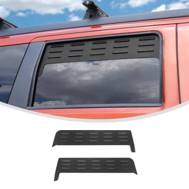 Imagem de Linskip Persianas de ventilação de janela traseira de alumínio compatíveis com Dodge Nitro 2007-2012, defletores de chuva com venezianas para janelas traseiras, acessórios externos