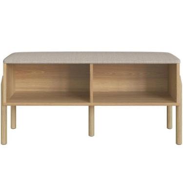 Imagem de Sapateira Banco Hall De Entrada Pés Madeira Moss A03 Hanover Roble - L