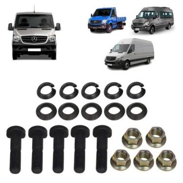 Imagem de Kit 5 parafusos prisioneiro + porca + arruela sprinter 2012 a 2019 rod
