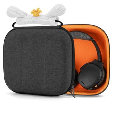 Imagem de Geekria Capa protetora para fones de ouvido compatível com SteelSeries Arctis Nova Pro, Sony WH-1000XM5, JBL Tour ONE M3, bolsa de transporte rígida de substituição com armazenamento de cabos (cinza