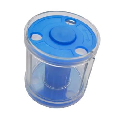 Imagem de Baoblaze Organizador de fitas de ginástica rítmica, estojo para armazenamento de fitas de dança, acessório de visão clara, rolo leve e espaçoso para áreas, Azul