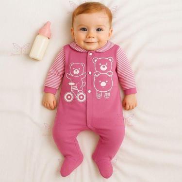 Imagem de Macacão Fofo Para Bebe Tecido Leve Confortável Roupa Tip Top Menino ou