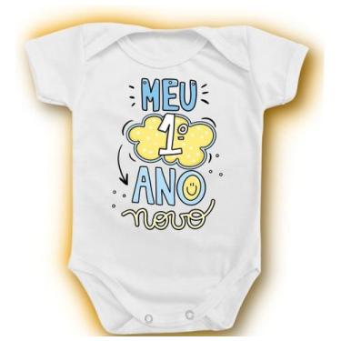 Imagem de Body Roupa De Bebê Meu Primeiro Ano Novo Presente Temático - Borizinho