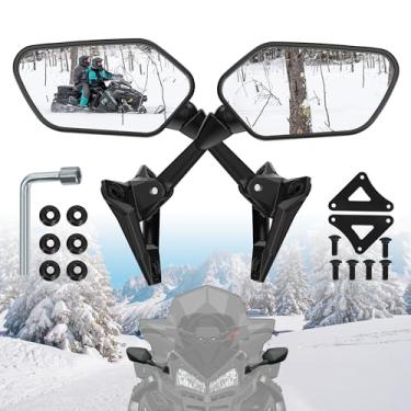 Imagem de Esploratori Espelho retrovisor para espelho de snowmobile, espelho lateral ajustável Ski-Doo no suporte do capô compatível com AXYS Polaris SwitchBack Adventure 600 800, Titan Indy XC SP, ProStar S4