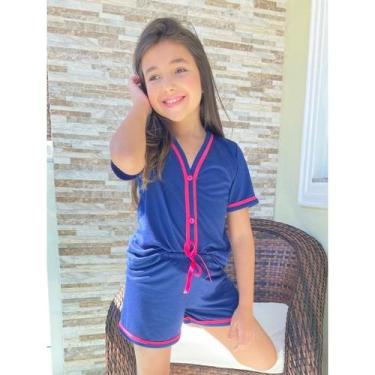 Imagem de Pijama Infantil Blogueira de Botão baby doll americano Roupa de Crianç