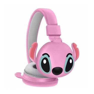 Imagem de Fones de ouvido Bluetooth genéricos para crianças dobráveis rosa com m