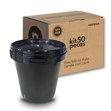 Imagem de Pote 500Ml Para Colocar Na Geladeira - Kit Com 50 Pçs