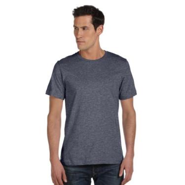 Imagem de Camiseta de manga curta de malha unissex 3001U Bella + Canvas Made in the USA, Deep Heather, Large