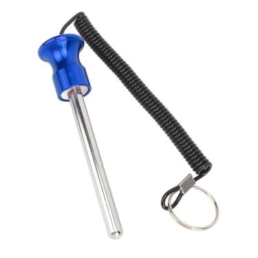 Imagem de Chave seletora de pino de pilha de peso para academia, pino de trava de academia com cordão anexado para acessório de equipamento de exercícios de ginástica (azul 10 mm 80 mm)
